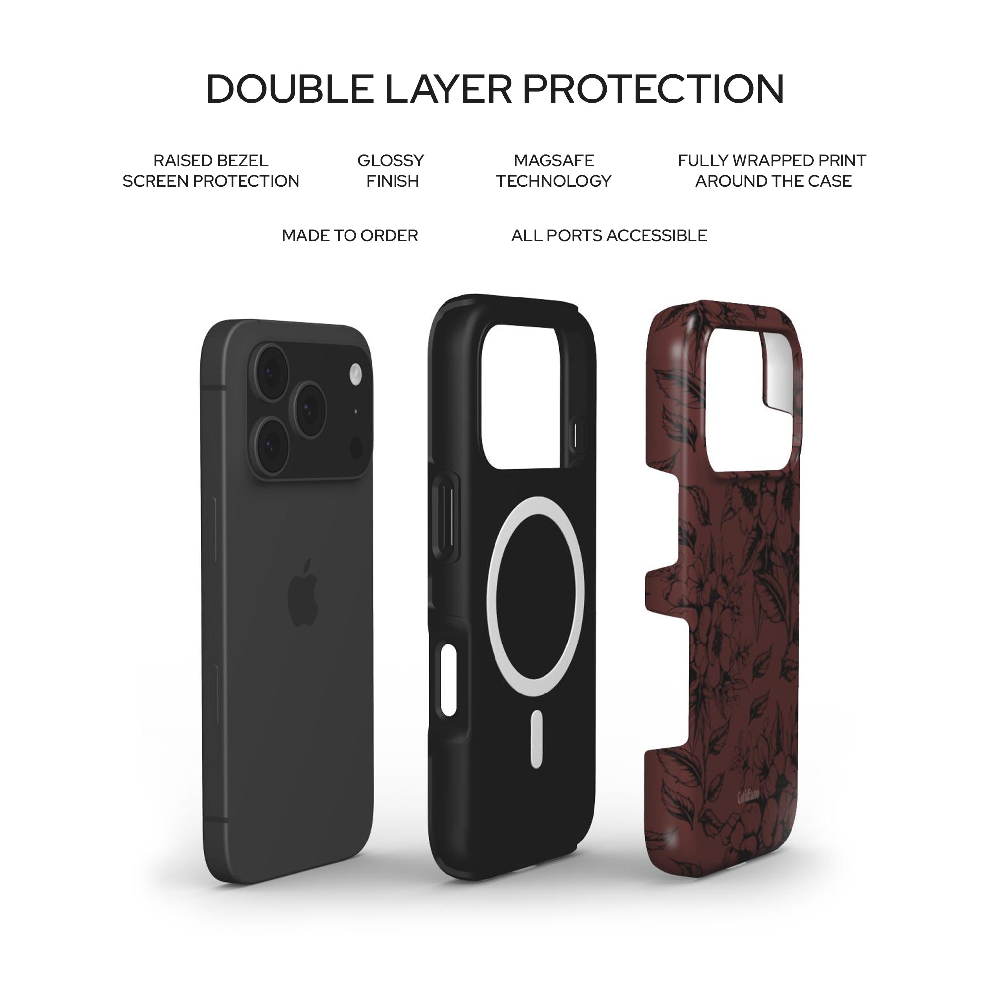 Dark Floral MagSafe Tough Case